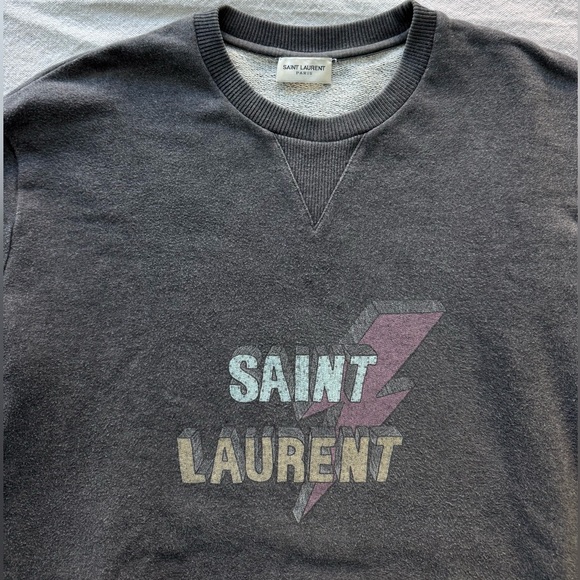Saint Laurent Gray Crewneck Sweater